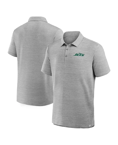 Fanatics Men's Heather Gray New York Jets Clutch Polo Shirt
