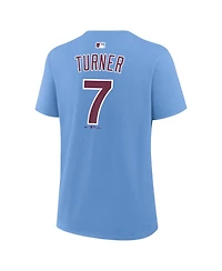 Nike Women's Trea Turner Light Blue Philadelphia Phillies Name & Number T-Shirt