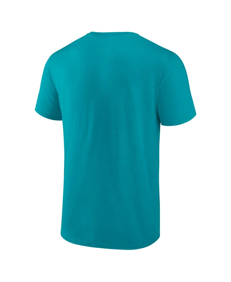Logo Athletic Men's Aqua Miami Dolphins Cotton Victory Arch T-Shirt
