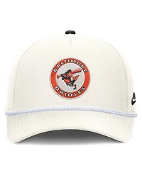 Nike Men's Cream Baltimore Orioles Cooperstown Rise Adjustable Hat
