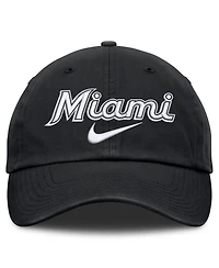 Nike Men's Black Miami Marlins Primetime Club Adjustable Hat
