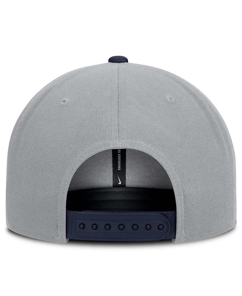 Nike Men's Gray/Navy Houston Astros Primetime Pro Dri-fit Snapback Hat