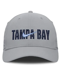 Nike Men's Gray Tampa Bay Rays Primetime Rise Dri-fit Flex Hat