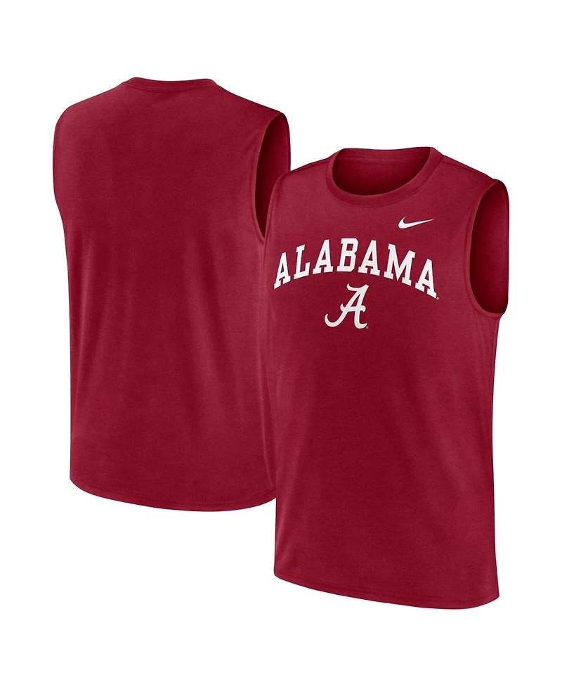 Nike Men's Crimson Alabama Tide Primetime Legend Arch Dri-fit Muscle Tank Top