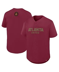 Fanatics Men's Red Atlanta United Fc Maximum Intensity Button-Up Jersey