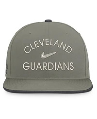 Nike Men's Olive Cleveland Guardians Pro Dri-fit Snapback Hat