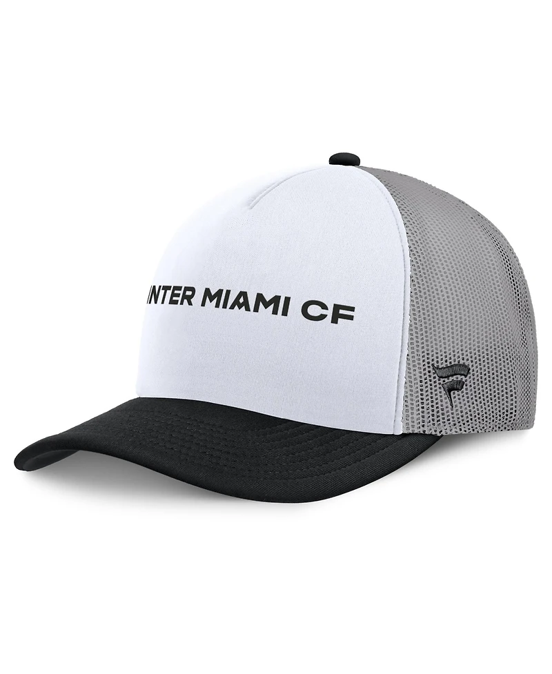 Fanatics Men's White Inter Miami Cf On Deck A-Frame Trucker Adjustable Hat