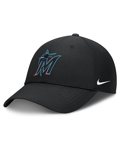 Nike Men's Black Miami Marlins Dri-fit Club Adjustable Hat