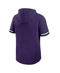 Fanatics Men's Purple Baltimore Ravens Optimal Play Short Sleeve Hooded T-Shirt