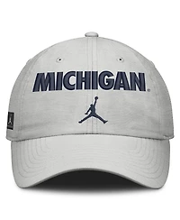 Jordan Men's and Women's Gray Michigan Wolverines 2026 On-Field Gameday Club Adjustable Hat