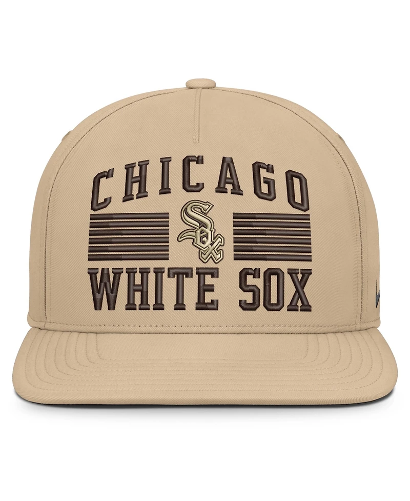 Nike Men's Khaki Chicago White Sox Desert Pro AeroBill Dri-fit Snapback Hat
