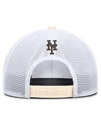 Nike Men's Natural/White New York Mets Rise Dri-fit Trucker Adjustable Hat