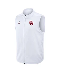Jordan Men's White Oklahoma Sooners Primetime Victory Therma-fit Full-Zip Vest