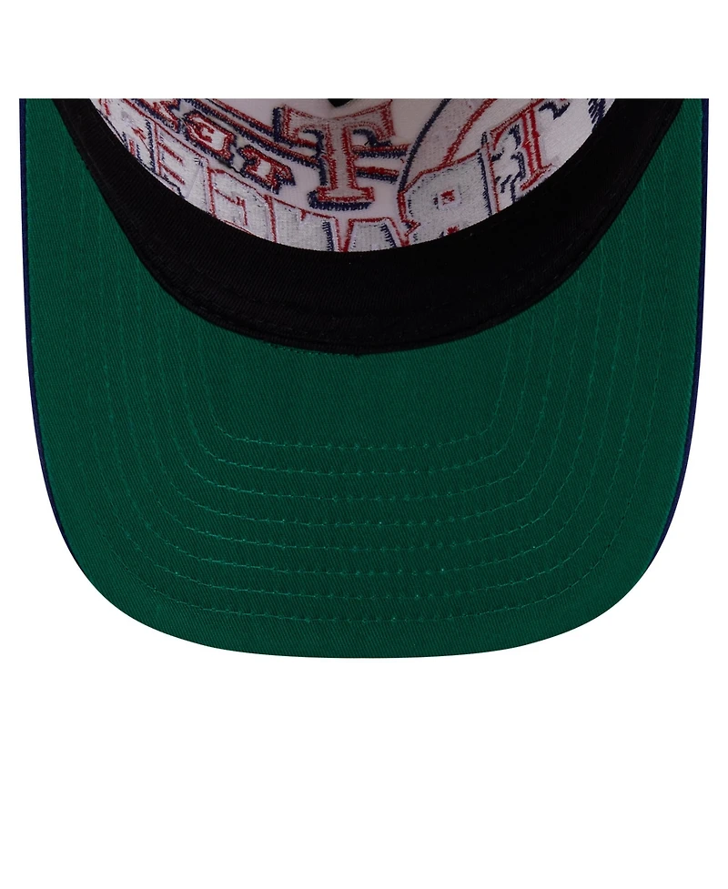 New Era Men's Cream/Royal Texas Rangers Classic A-Frame 9FIFTY Snapback Hat