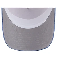 New Era Men's Light Beige/Royal New York Mets Frayed M-Crown A-Frame 9FORTY Trucker Adjustable Hat