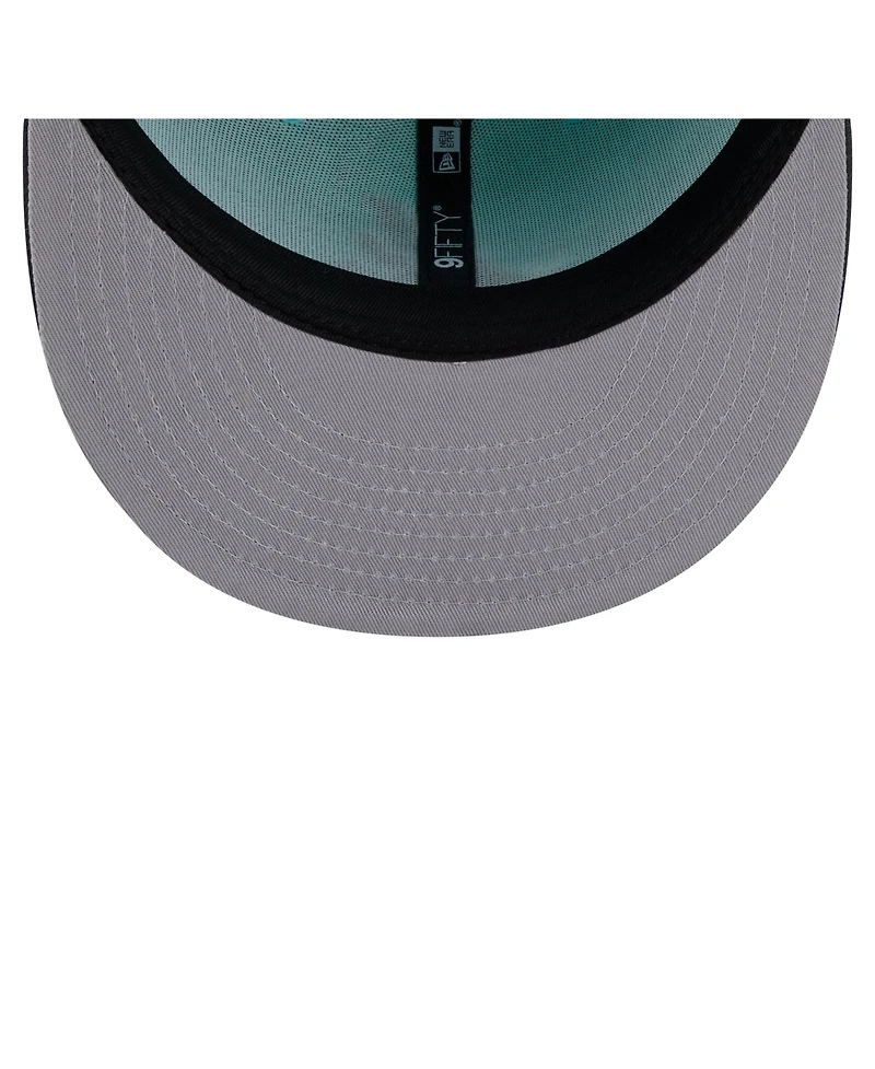 New Era Men's Turquoise/Charcoal Atlanta Braves Two-Tone Color Pack 9FIFTY Snapback Hat