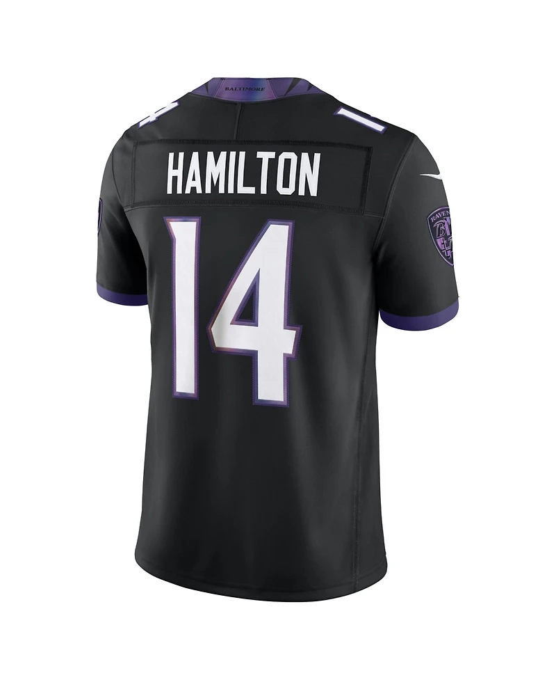 Nike Men's Kyle Hamilton Black Baltimore Ravens Alternate Vapor F.u.s.e. Stitched Limited Jersey