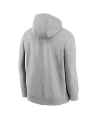 Nike Men's Heather Gray Ohio State Buckeyes Primetime Arched Club Fleece Pullover Hoodie