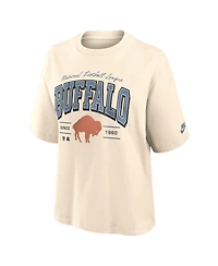 Nike Women's Cream Buffalo Bills Vintage Mod Boxy T-Shirt