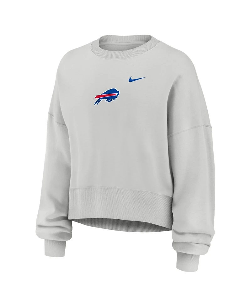 Nike Women's Gray Buffalo Bills Oversized Primetime Phoenix Fleece Sweatshirt