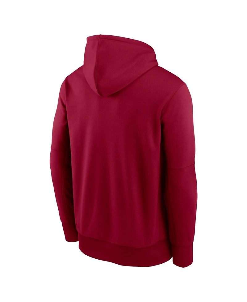 Nike Men's Red Washington Commanders Toss Sweep Therma-fit Hoodie
