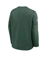 Nike Men's Green Bay Packers Sideline Coaches Team Present Midweight Therma-fit Sweatshirt