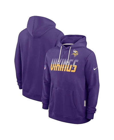 Nike Men's Purple Minnesota Vikings Sideline Standard Issue Top Prospect Dri-fit Hoodie