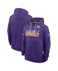 Nike Men's Purple Minnesota Vikings Sideline Standard Issue Top Prospect Dri-fit Hoodie