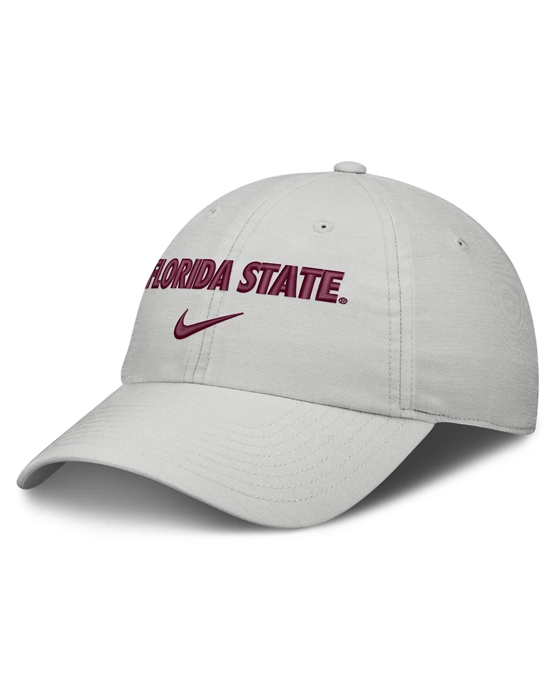 Nike Men's and Women's Gray Florida State Seminoles 2026 On-Field Gameday Club Adjustable Hat