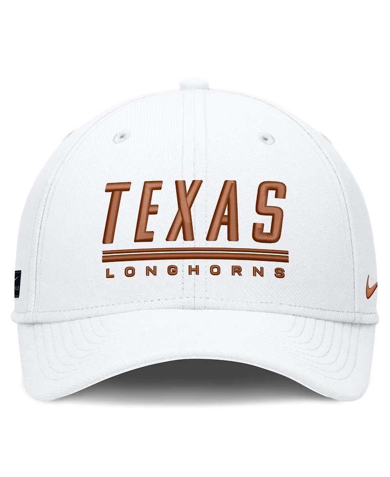 Nike Men's White Texas Longhorns Game Day Rise Swooshflex Hat