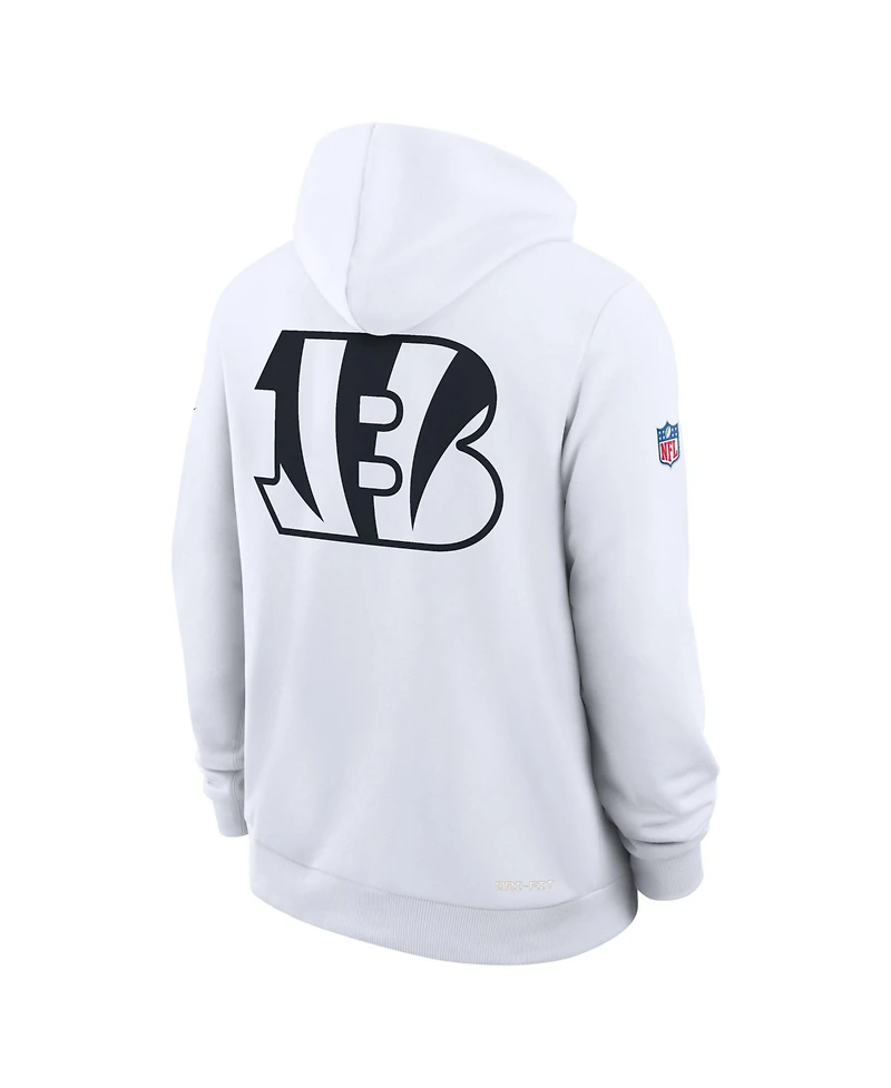 Nike Men's White Cincinnati Bengals Standard Issue Replay Officials Alternate Dri-fit Hoodie
