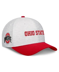 Nike Men's and Women's White/Scarlet Ohio State Buckeyes Primetime Rise Adjustable Hat