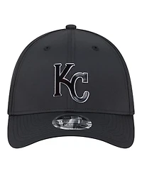 New Era Men's Black Kansas City Royals Metallic 39THIRTY M-Crown Flex Hat