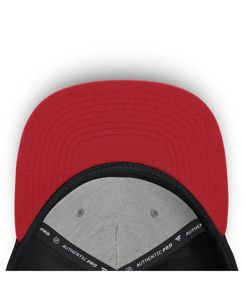 Fanatics Men's Black Chicago Blackhawks On Stage Podium A-Frame Adjustable Hat