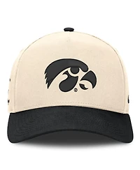 Nike Men's and Women's Natural/Black Iowa Hawkeyes Campus Prep Rise Adjustable Hat