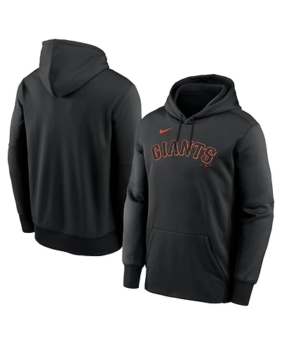 Nike Men's Black San Francisco Giants Primary Wordmark Therma Hoodie
