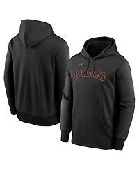Nike Men's Black San Francisco Giants Primary Wordmark Therma Hoodie