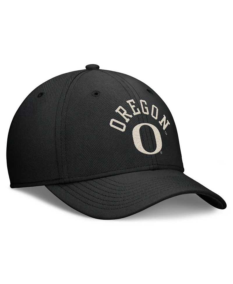 Nike Men's Black Oregon Ducks Campus Prep Chained Arched Swooshflex Flex Hat