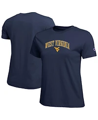 Champion Women's Navy West Virginia Mountaineers Arched Over Logo T-Shirt