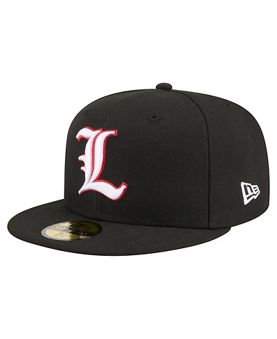 New Era Men's Black Louisville Cardinals On-Field Baseball Fitted Hat