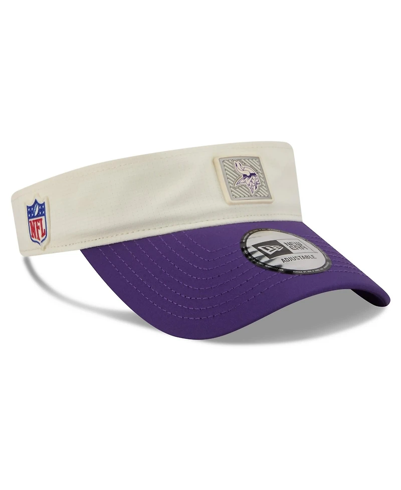 New Era Men's Cream/Purple Minnesota Vikings 2026 Nfl Training Camp Adjustable Visor