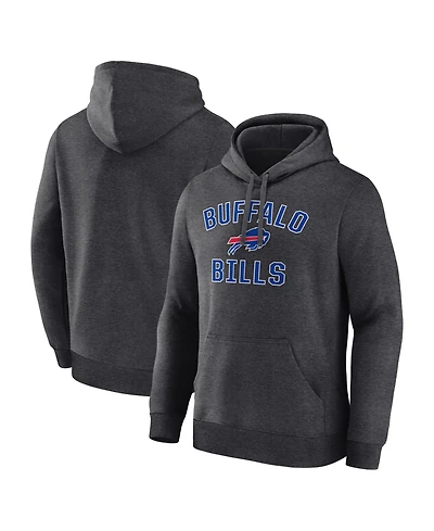 Logo Athletic Men's Heather Charcoal Buffalo Bills Arch Victory Hoodie