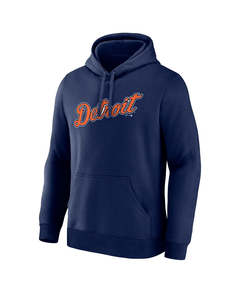 Logo Athletic Men's Navy Detroit Tigers Wordmark Hoodie