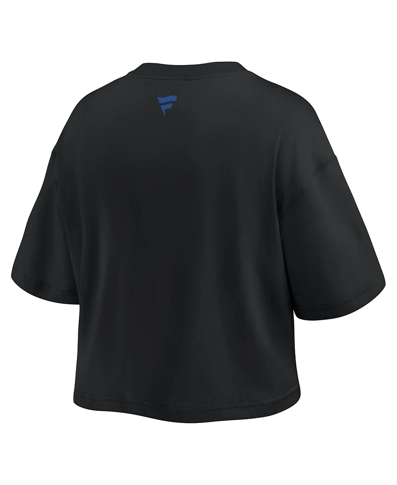 Fanatics Women's Black Dallas Cowboys Americana Cropped T-Shirt
