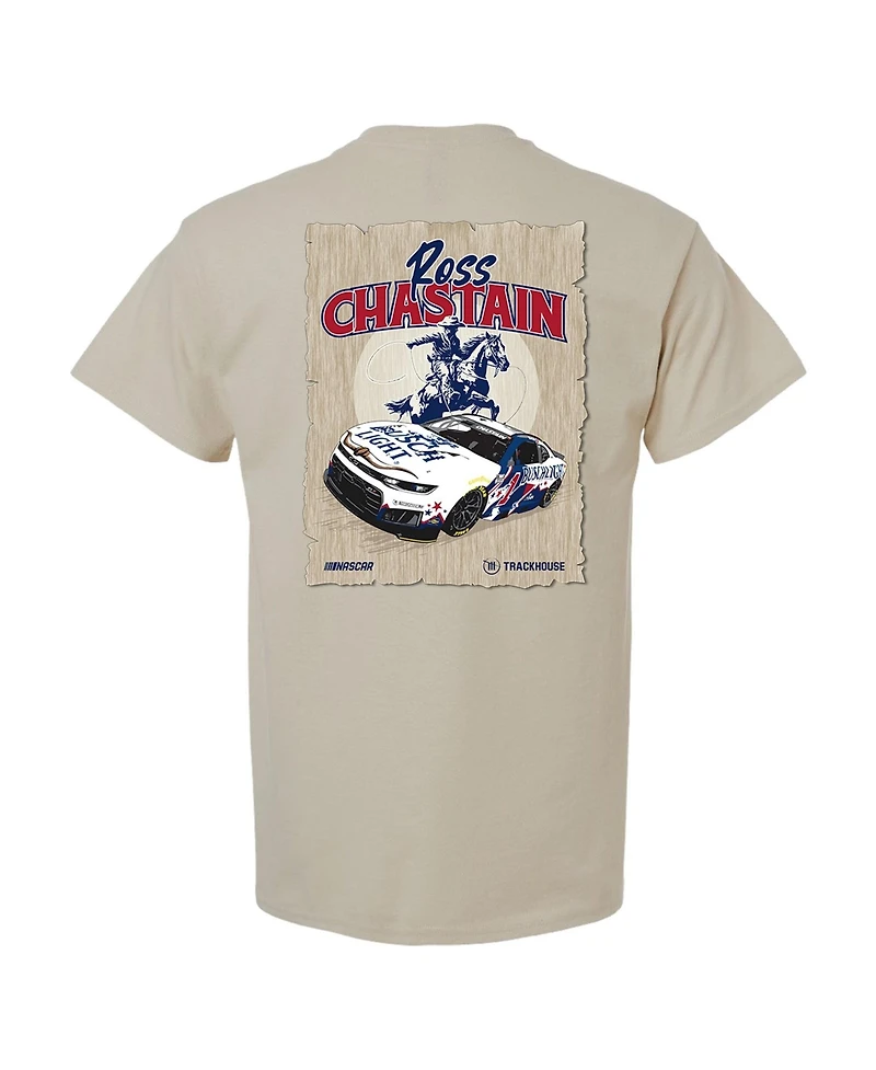 Trackhouse Racing Team Collection Men's Tan Ross Chastain #1 Busch Light Cota Rodeo T-Shirt