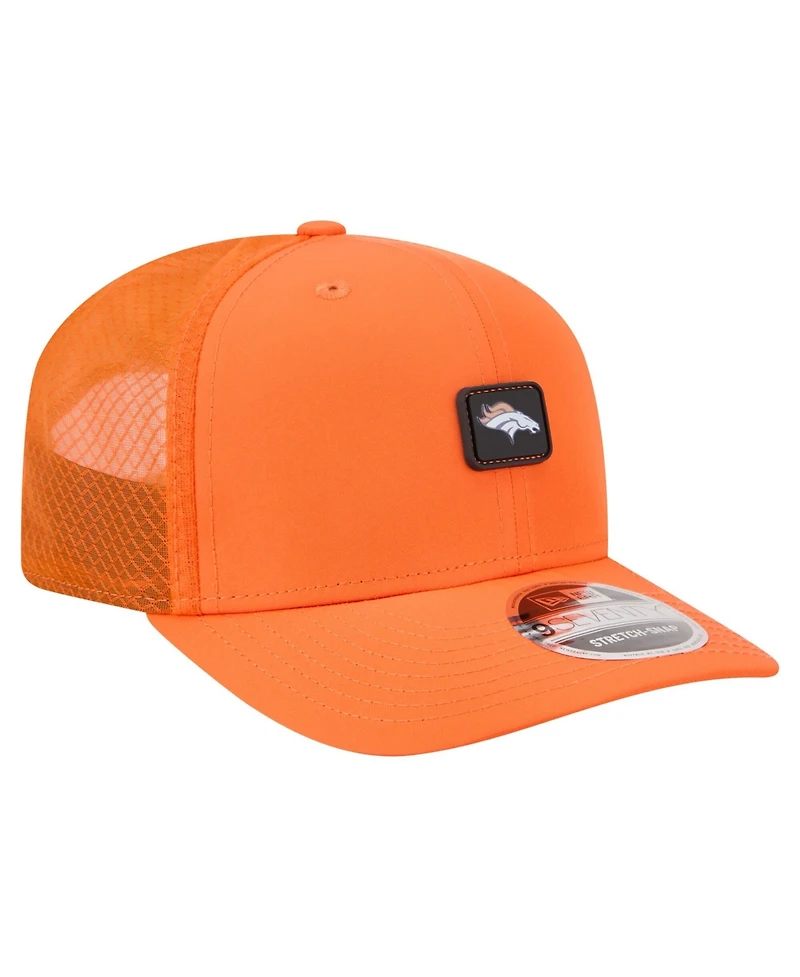New Era Men's Orange Denver Broncos Micro Badge 9SEVENTY Adjustable Hat