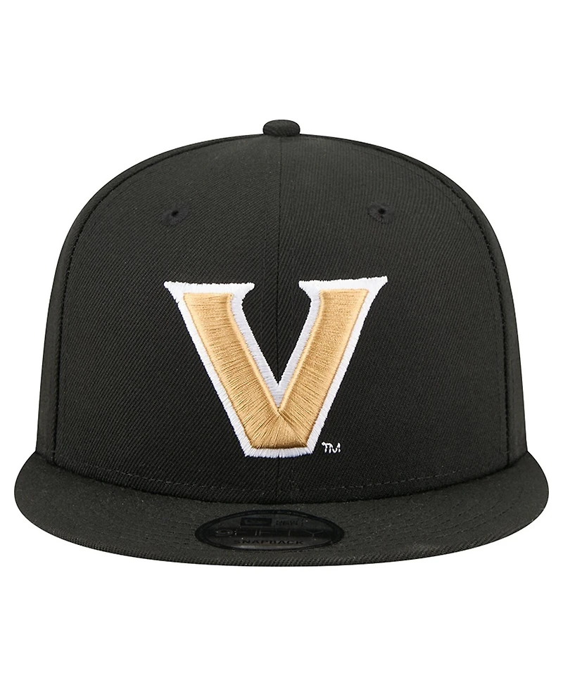 New Era Men's Black Vanderbilt Commodores Team 9FIFTY Snapback Hat