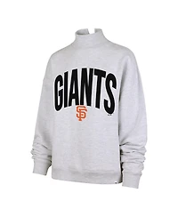 '47 Brand Women's Heather Gray San Francisco Giants Subtle Muse Mock Neck Sweatshirt