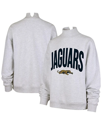 '47 Brand Women's Gray Jacksonville Jaguars Subtle Muse Mock Neck Sweatshirt