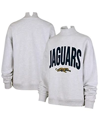 '47 Brand Women's Gray Jacksonville Jaguars Subtle Muse Mock Neck Sweatshirt